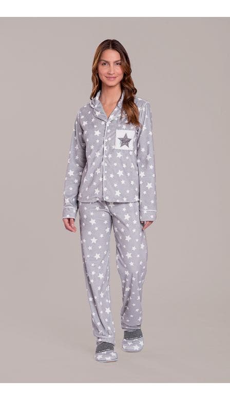 Pijama Aberto Fleece Starry
